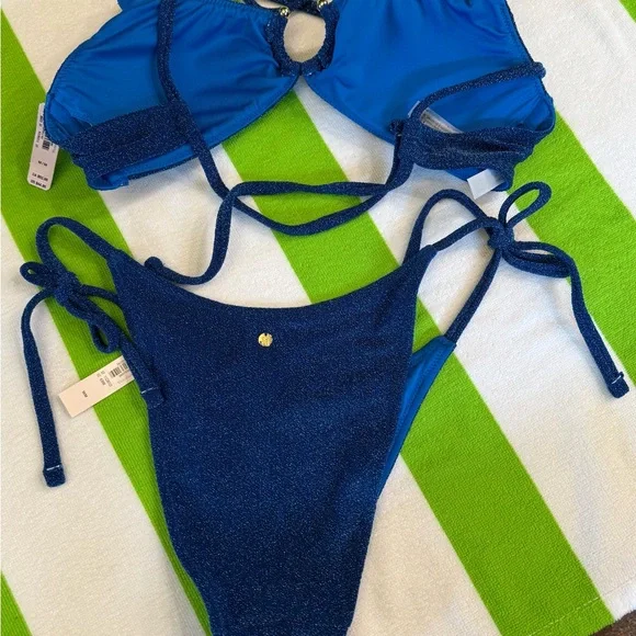 Victoria's Secret Blue Bikini Set Swimwear - Picture 3 of 5